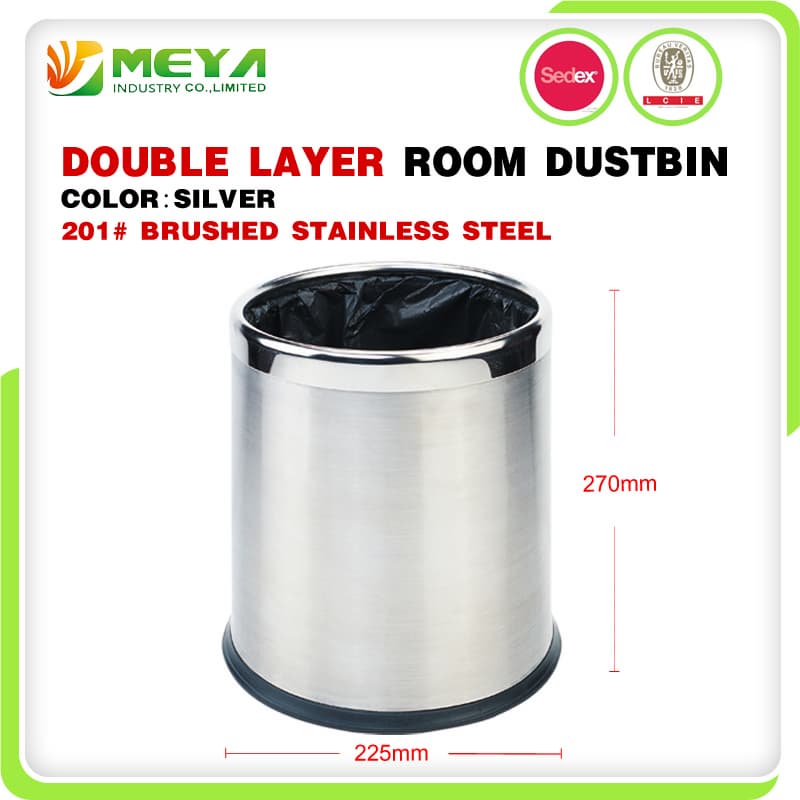Small Indoor Hotel Room Dobel Layer Round trash can